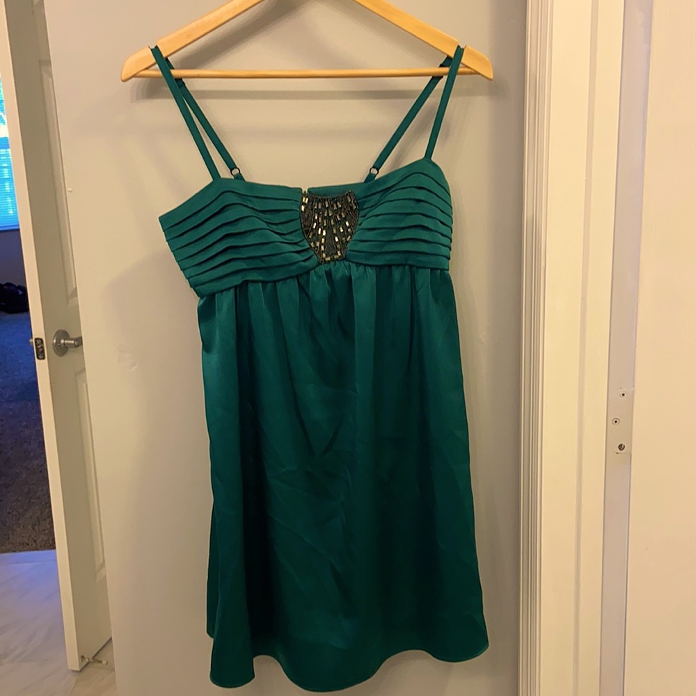 BCBG dark green cocktail dress